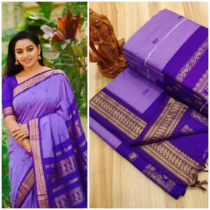 Purple Gadwal saree for women