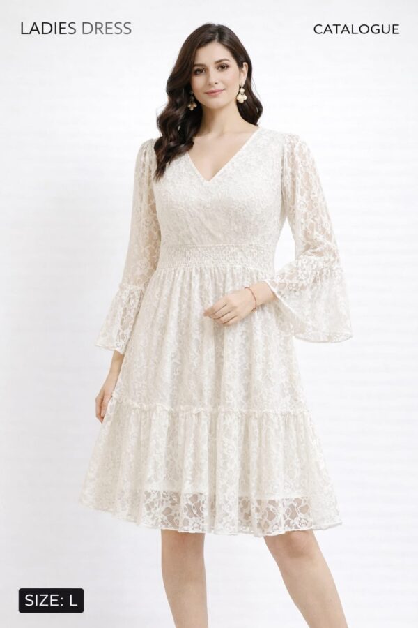 Milk White Netted Western Top