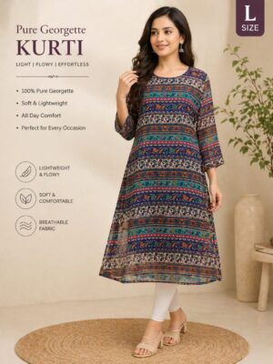 Multi Coloured One Piece/ Belted Kurti