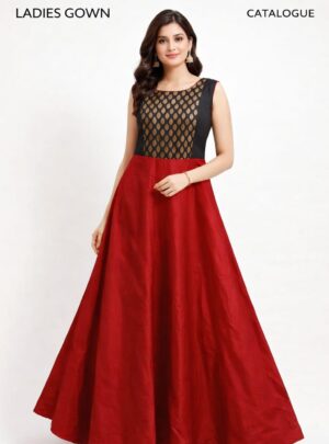 Red and Black Ethnic Dress for Women