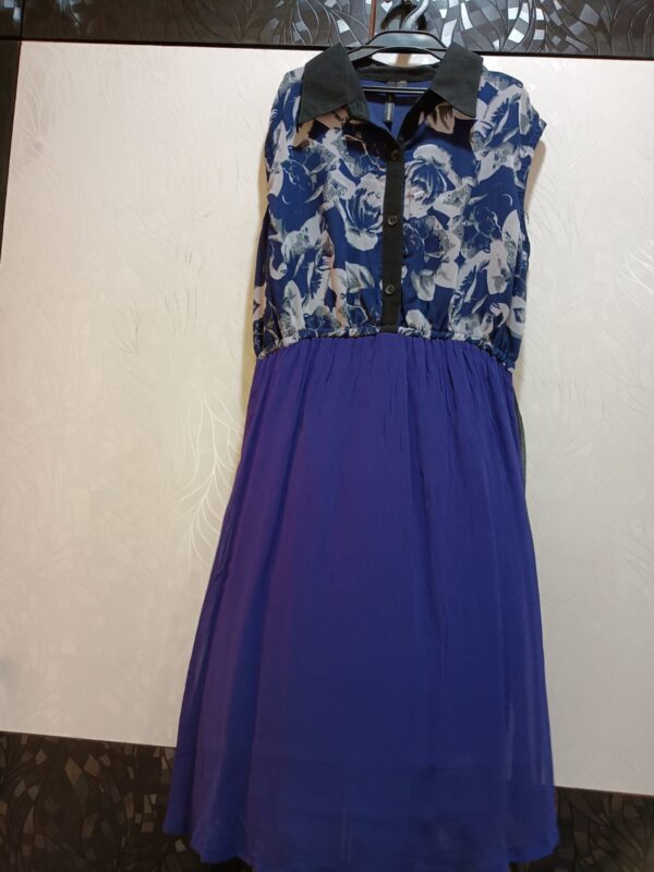 WhatsApp Image 2026-06-18 at 1.26.36 PM Blue Collared Short Western Dress