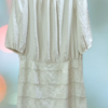 White straight dress with chiconcarry work