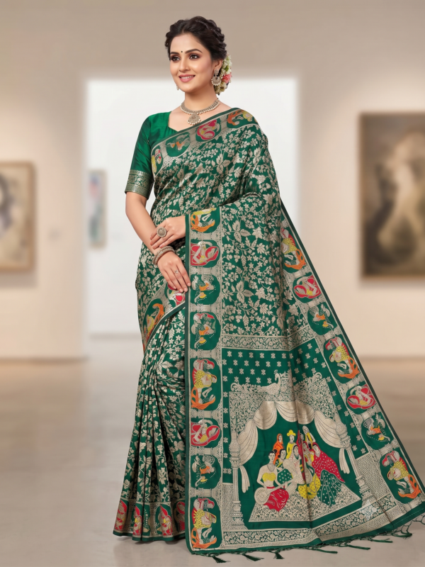Paithani Silk Saree with Blouse Piece | Elegant Traditional Silk Saree for Women