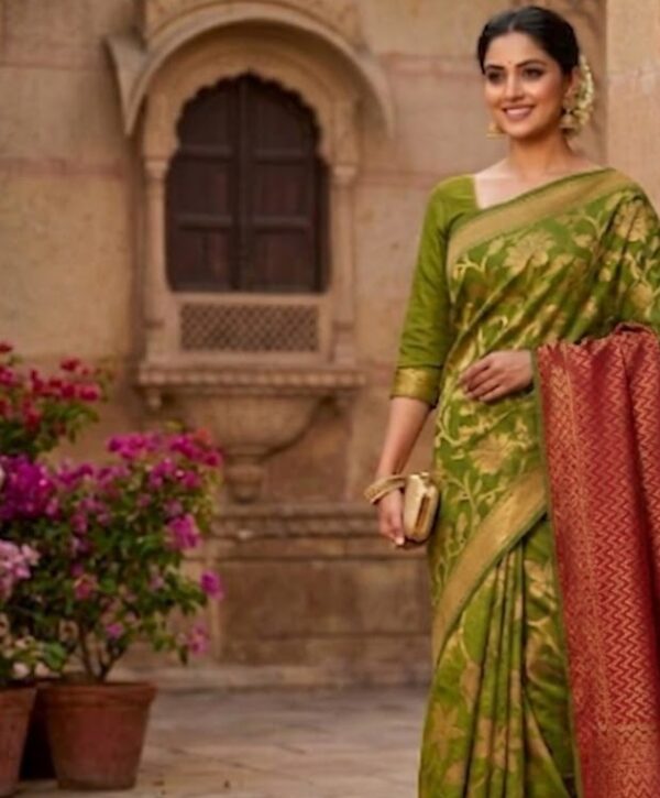 Premium Slub Cotton Handloom Saree with Bonolota Design